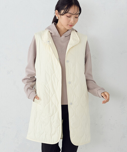 COMME CA ISM（コムサイズム） ベスト ジレ キルティング ロングジレ