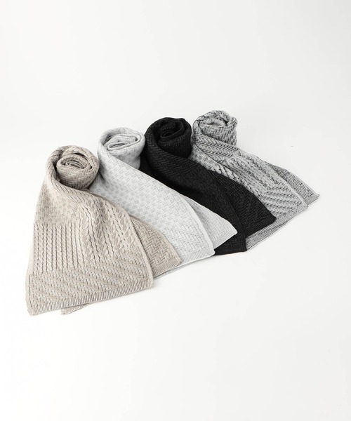 NICOLE CLUB FOR MEN（ニコルクラブフォーメン） マフラー 編地切替