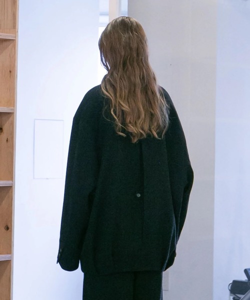 HAND MADE CASHMERE カシミア テーラード ジャケット 日本製 CASHMERE WEAVE PEAKED LAPEL JACKET(S Black): Vintage 1.1