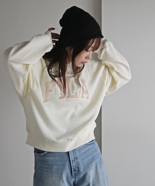 トレーナー スウェット FILA ファーロゴクロップドスウェット レディース FILA トレーナー スウェット ファーロゴクロップドスウェット