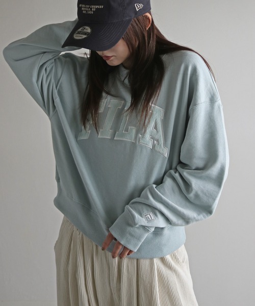 トレーナー スウェット FILA ファーロゴクロップドスウェット レディース