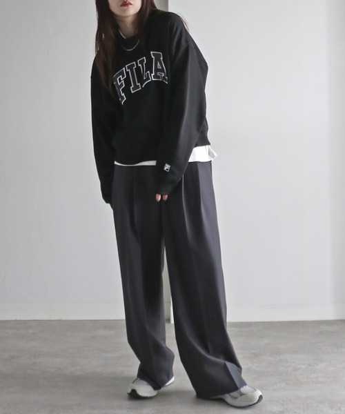 トレーナー スウェット FILA ファーロゴクロップドスウェット レディース FILA トレーナー スウェット ファーロゴクロップドスウェット