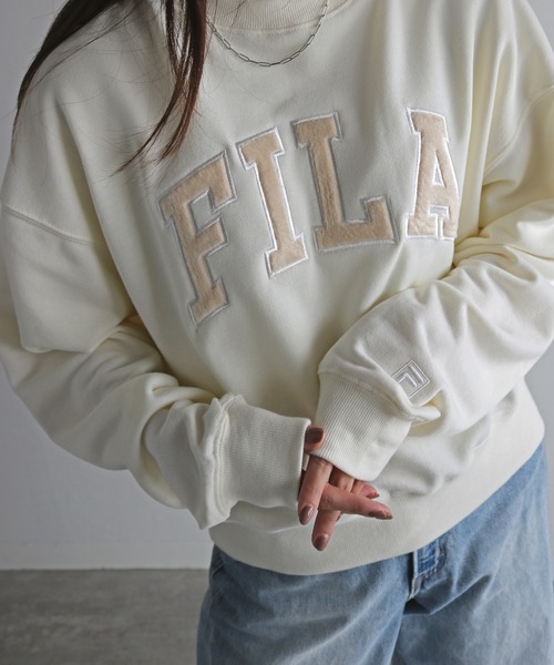 FILA トレーナー スウェット ファーロゴクロップドスウェット