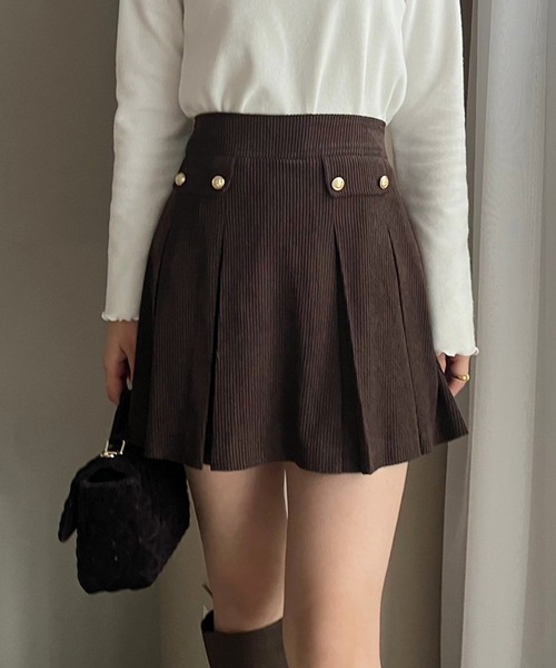 one after another NICE CLAUP スカート ポケット付きプリーツスカート