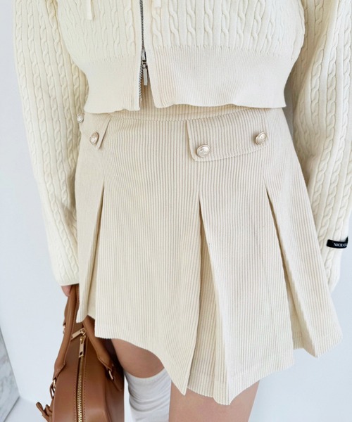 one after another NICE CLAUP スカート ポケット付きプリーツスカート