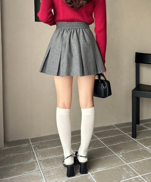 one after another NICE CLAUP スカート ポケット付きプリーツスカート