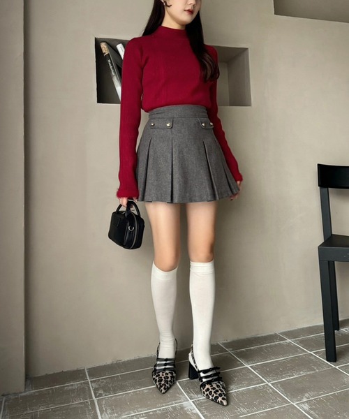 one after another NICE CLAUP スカート ポケット付きプリーツスカート