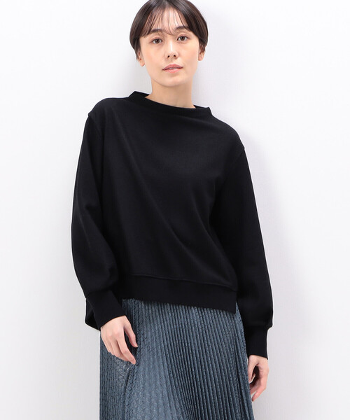 tシャツ ウールツイルジャージー ボトルネックプルオーバー レディース