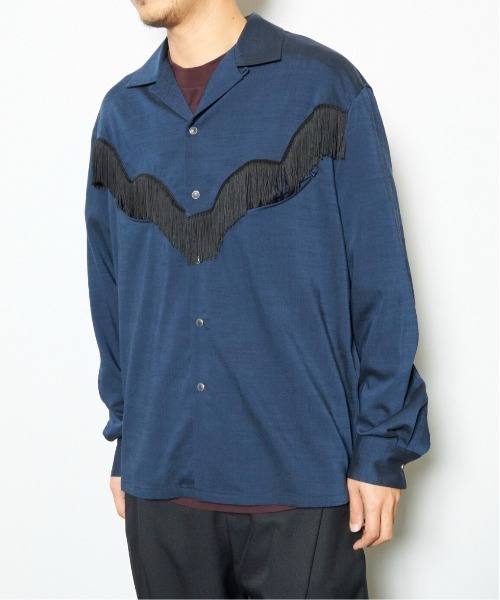 TOGA VIRILIS シャツ Slab tropical fringe shirt メンズ