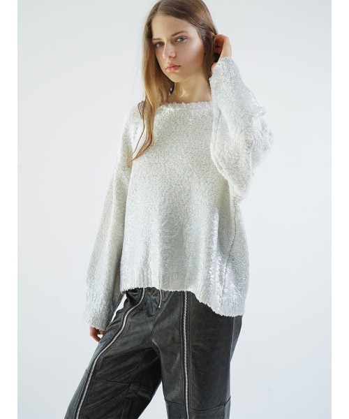 ニット セーター LLIC PRINT LOOP YARN KNIT レディース