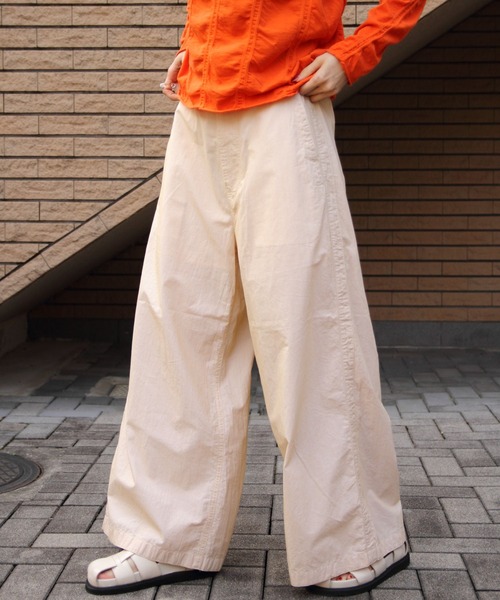25ss☆メヤメ☆PIN STRIPE SIDE LINE WIDE PANTS