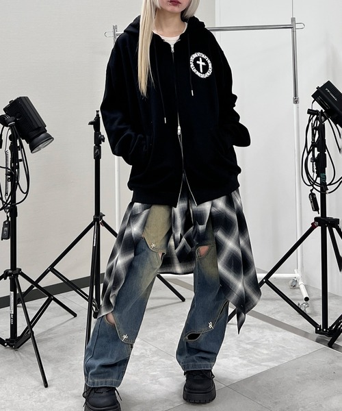 パーカー サークルクロスZIPパーカー レディース メンズ : ZOZOTOWN