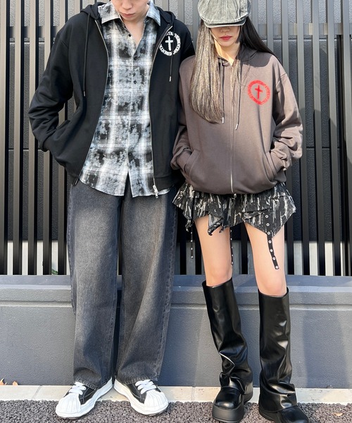 パーカー サークルクロスZIPパーカー レディース メンズ : ZOZOTOWN