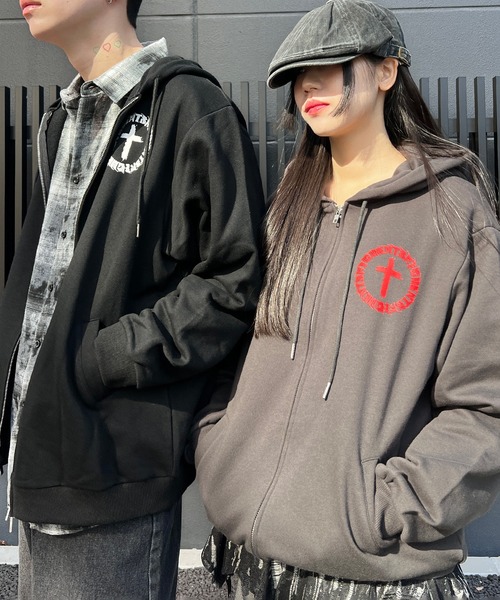 パーカー サークルクロスZIPパーカー レディース メンズ : ZOZOTOWN