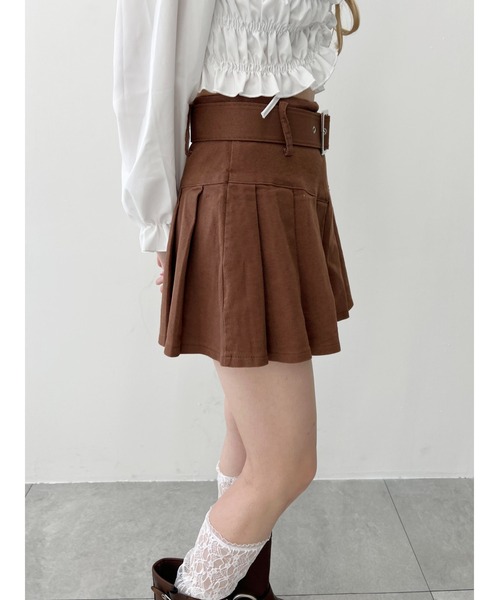PATOU ミニ プリーツ スカート ベルト付 38 パトゥ PATOU ミニ プリーツ スカート ベルト付 38 パトゥ Patou | レディス