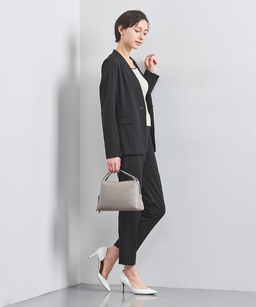 UNITED ARROWS ジャケット ノーカラージャケット FEEL CLEAN V