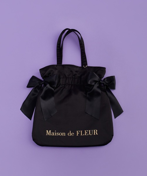 Maison de FLEUR ベリエちゃん ダブルリボントートバッグ　新品 ベリエちゃん ダブルリボントートバッグ/Maison de FLEUR