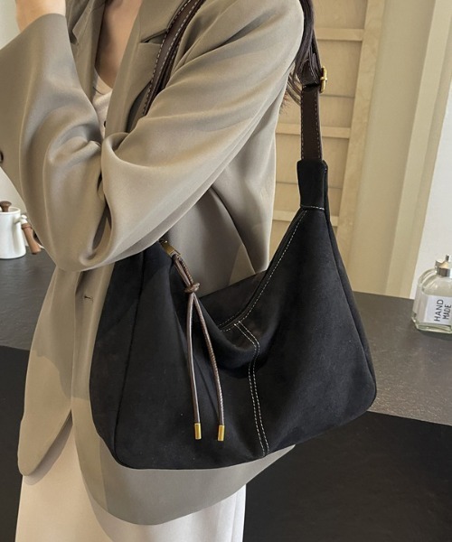 gossip!ロサンゼルス ショルダーバッグ バッグ Y2K 大容量エコスエード