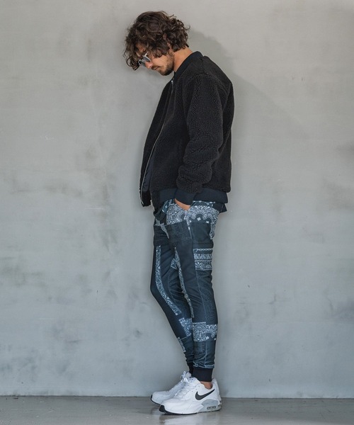 「Magine」 ジップアップブルゾン 44 ベージュ メンズ_画像6