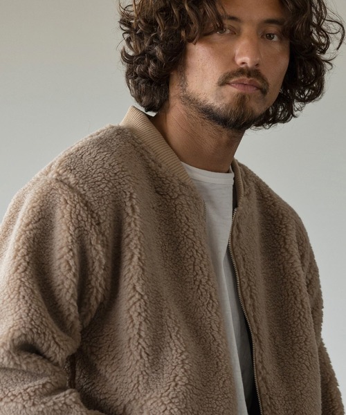 「Magine」 ジップアップブルゾン 44 ベージュ メンズ_画像9