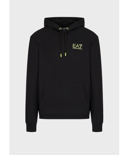 【EA7】ロゴ プルオーバーパーカー ブラック / 送料無料 EA7 「EMPORIO ARMANI EA7」 プルオーバーパーカー MEDIUM
