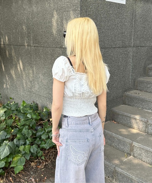 sedacle girl ブラウス シャツ パフスリーブホックブラウス