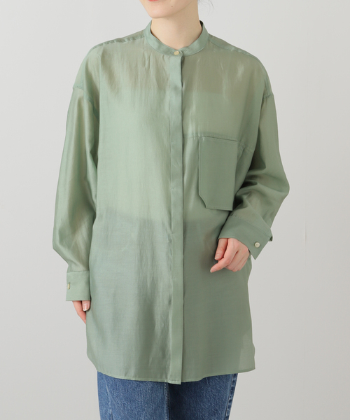 ブラウス シャツ 「洗える」MARECHAL TERRE/マルシャルテル シアーシャツ レディース La TOTALITE ブラウス シャツ 「洗える」MARECHAL TERRE