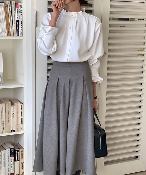 ブラウス シャツ パールボタンタックブラウス レディース : ZOZOTOWN