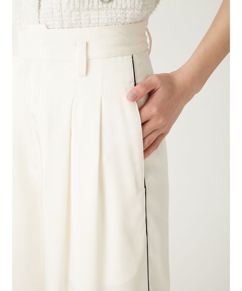 FRAY I.D（フレイ・アイディー） パンツ サイドラインサテンワイド