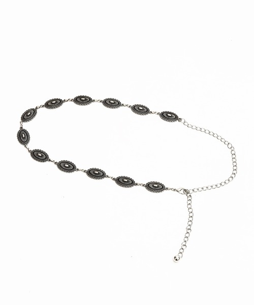 FOXEY フォクシー コンチョベルト SILVER刻印 本革 ターコイズ装飾 ベルト an meets zakka ネイティブ刻印コンチョベルト レディース