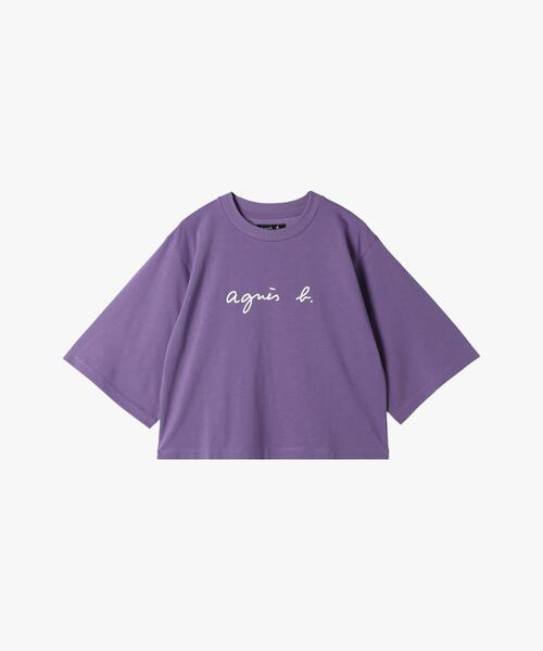 「agnes b.」 半袖Tシャツ 3 パープル レディース agnes b. 「agnes b.」 半袖Tシャツ 3 パープル レディース
