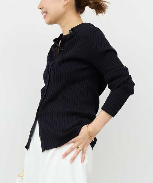 7/6まで限定価格Deuxieme ICE Poloshirtニットカーディガン 7/6まで限定価格Deuxieme ICE Poloshirtニットカーディガン
