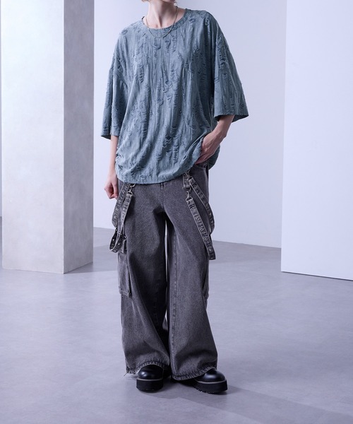 Loose（ルース） tシャツ クラッシュ オーバーダメージTシャツ メンズ