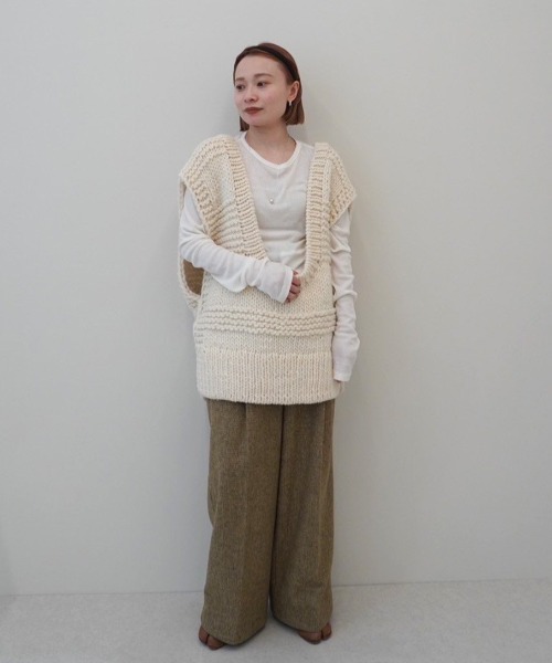 anuke（アンヌーク） ベスト ジレ Uneck Handknit Vest レディース