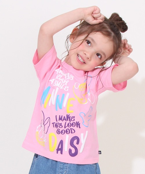 Disney（ディズニー） tシャツ 「綿100％」親子お揃い 発泡ネオン