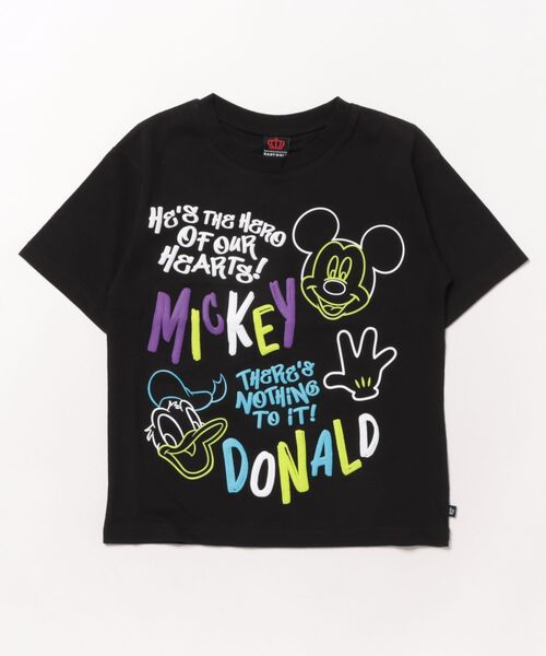 Disney（ディズニー） tシャツ 「綿100％」親子お揃い 発泡ネオン