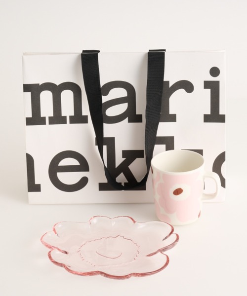食器 「ギフトセット」Unikko / glass plate＆mug set | marimekko