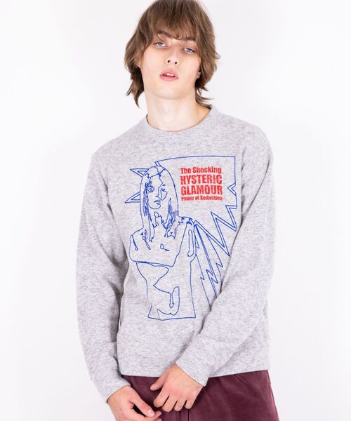 「HYSTERIC GLAMOUR」 スウェットカットソー SMALL ブラウン メンズ