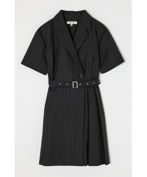 BLAZER PLEATS ミニドレス サイズ2 ネイビー MOUSSY | BLAZER PLEATS ミニドレス (ワンピース(ミニ