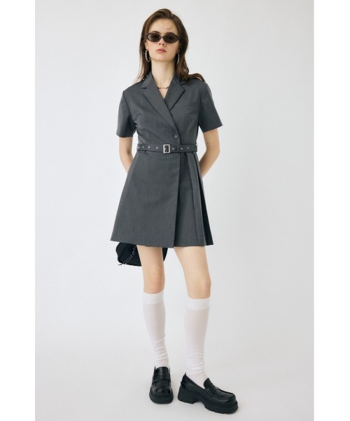 MOUSSY ワンピース BLAZER PLEATS ミニドレス : ZOZOTOWN Yahoo