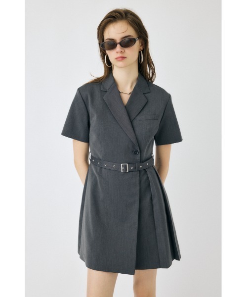moussy ミニワンピース MOUSSY | WAIST ZIP UP ドレス (ワンピース(ミニ・ミディアム