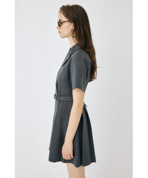 MOUSSY ワンピース BLAZER PLEATS ミニドレス : ZOZOTOWN Yahoo