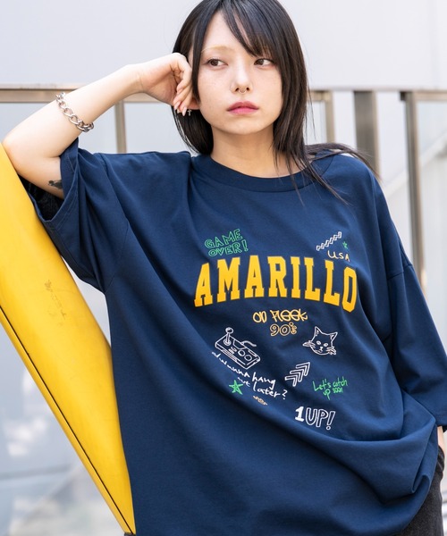 WEGO tシャツ WEGO/「25年春夏新作」接触冷感フロッキープリント