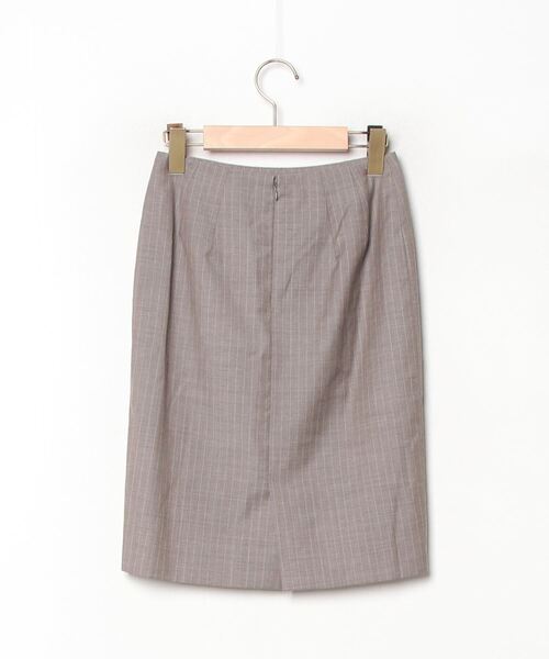 「M-premier BLACK」 ストライプ柄タイトスカート 34 ブラウン レディース_画像2