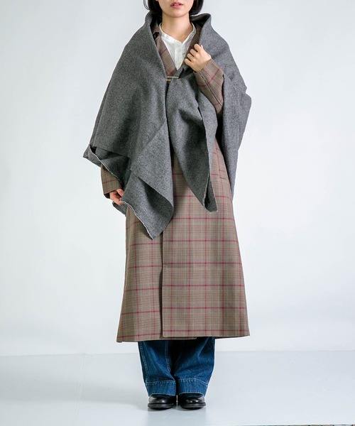 Honnete（オネット） マフラー ストール Wide Stole_W/L Washed Twill