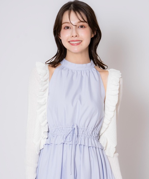 Noela カーディガン シアーフリルカーディガン レディース