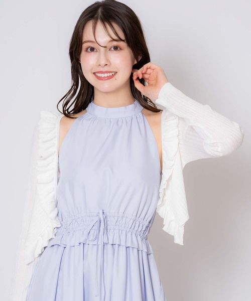 Noela カーディガン シアーフリルカーディガン レディース