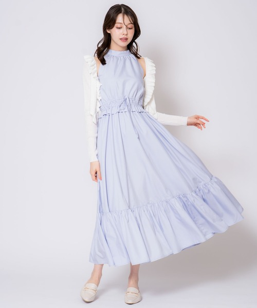 Noela カーディガン シアーフリルカーディガン レディース