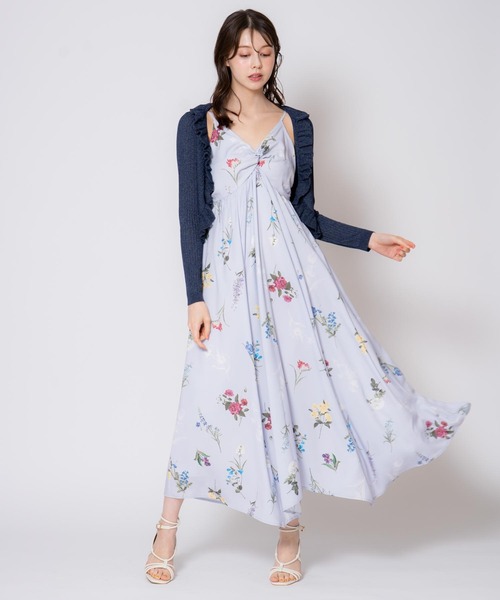 Noela カーディガン シアーフリルカーディガン レディース