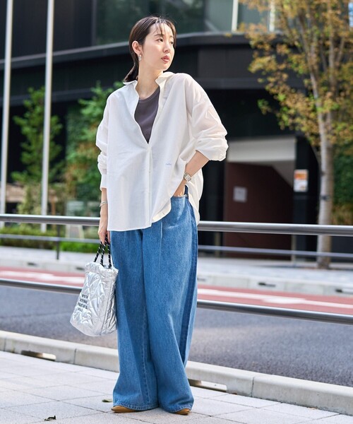 coen（コーエン） ワイドパンツ ジーンズ デニム デニムパンツ サイド